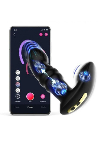 Смарт вібратор-пульсатор Jive Black, імітація фрикцій Fun Town (316231642)