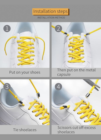 Шнурки резинки. Шнурки эластичны без завязок. Ленты. Эластичные шнурки с фиксаторами No Brand (336897990)