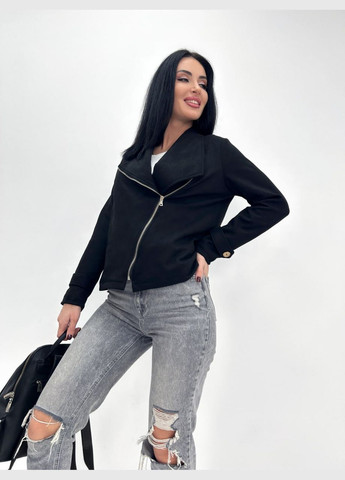 Черная демисезонная куртка-жакет Fashion Girl "Nessa"