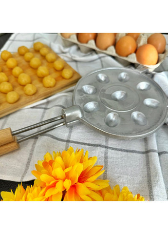 Форма для выпечки крупных орешков с начинкой на плите орешница на 9 половинок крупных орешков Ласунка (301876153)