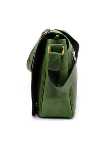 Сумка портфель через плече для чоловіків з натуральної шкіри для документів А4 з відділенням для ноутбука Зелений 40602 TARWA (361401022)