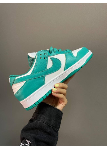 Серые демисезонные кроссовки мужские nike dunk low green white найк сб данк No Brand