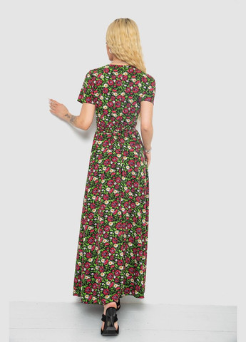 Сарафан із квітковим принтом на запах, колір чорно-червоний, 241R177 Ager (328604921)
