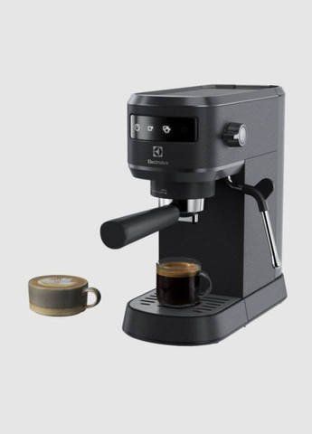 Кофеварка рожковая, 1л, молотая, ручной капуч, LEDдисплей, подогрев чашек, черный Electrolux (314778665)