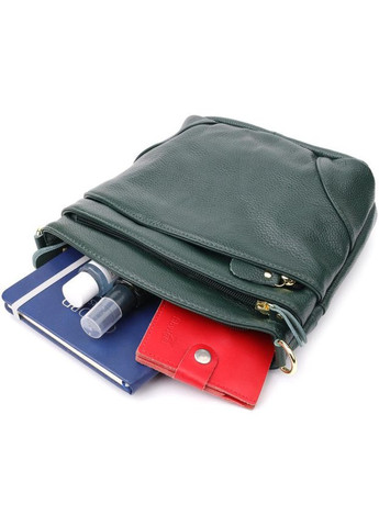 Сумка кросс-боди через плечо женская кожаная маленькая Зеленый 35620 Vintage (336889623)