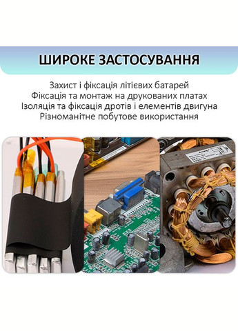 Термостійкий скотч PET чорний / 150°C Max / товщина 0.05 мм / довжина 33 м / ширина 35 мм MaYuan (322707148)