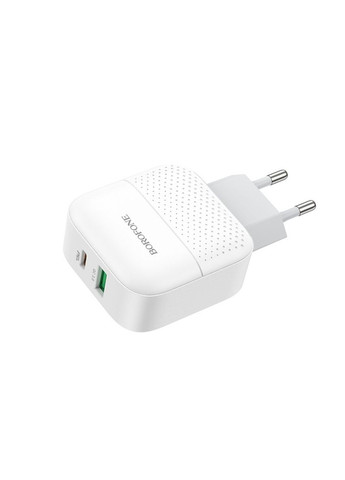 Сетевое зарядное устройство BA46A Premium PD + QC3.0 (TypeC to Lightning) 18W White Borofone (300680710)