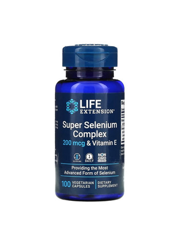 Добавка Super Selenium Complex 200 mcg - 100 vcaps Life Extension (285787776)