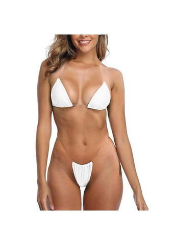 Белый демисезонный сексуальный купальник бикини на силиконовых бретелях xs-s белый No Brand