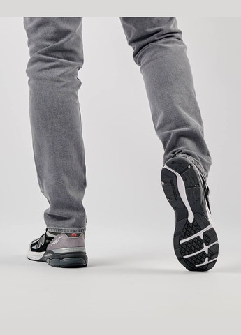 Серые демисезонные кроссовки мужские, вьетнам New Balance 990 v3 Gray Black