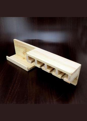 Настенная винная полка из дерева Катори бланже (ПНК-005301) No Brand (327426531)