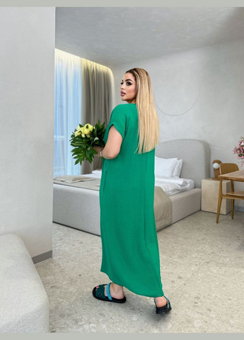 Зелена сукня вільного фасону No Brand