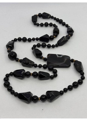 Намисто з агату 110 см Чорний No Brand (368561682)
