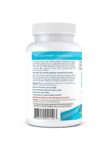 Жирные кислоты Ultimate Omega 2X, 60 капсул Nordic Naturals (295899398)