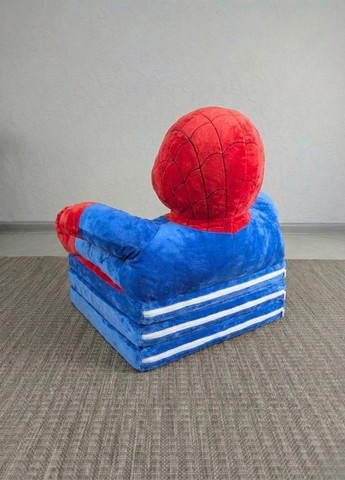 Детское кресло игрушка Человек паук синий плюшевое раскладное в кровать Lalapka (369369945)