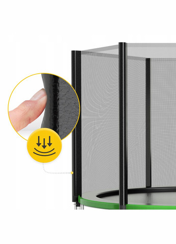 Батут із зовнішньою сіткою Classic 10FT 312 см Black/Green () 4FIZJO P-5907739314130 (344588334)