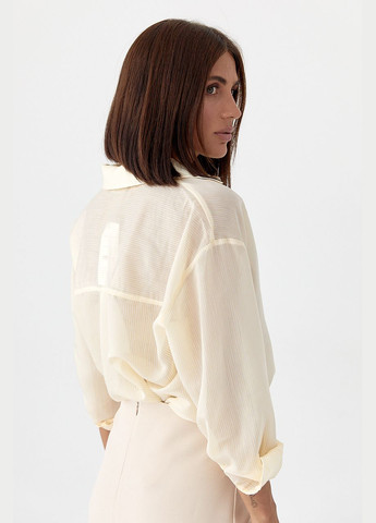 Напівпрозора сорочка у дрібну смужку Lurex (343277225)