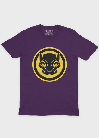Фиолетовая демисезонная футболка для девочки с принтом супергероя - черная пантера (ts001-1-dby-006-027-004-g) Modno