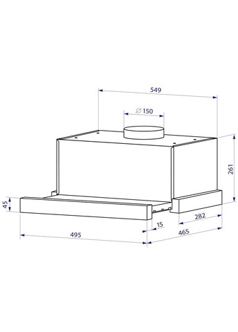 Вытяжка HTL 5714 I 1100 LED MINOLA (363837079)