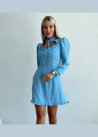 Блакитна жіноча сукня із софту колір блакитний р.42/44 452297 New Trend