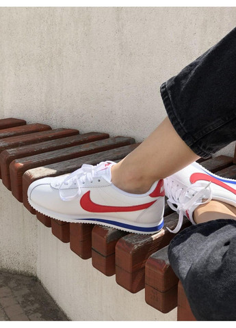 КРОССОВКИ ЖЕНСКИЕ NIKE CORTEZ WHITE RED НАЙК КОРТЕЗ No Brand белые демисезоны (367175784)