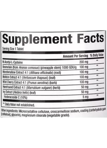 Lung, Bronchial & Sinus Health 45 Tabs Natural Factors (300109368)