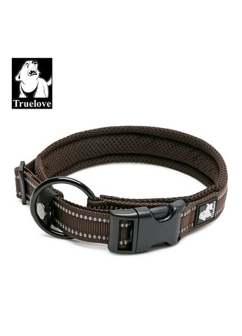 Ошейник для собак TLC5011, cветоотражающий для средних и больших пород собак, Коричневый XS Truelove (299915446)