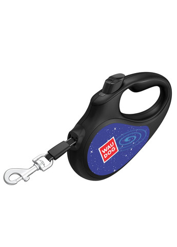 Поводок-рулетка для собак R-leash, рисунок "Космос. Ракета", светоотражающая лента, L, до 50 кг, 5 м WAUDOG (279567899)