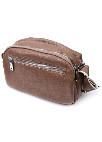 Сумка кроссбоди с широким ремнем через плечо женская с двумя отделениями из натуральной кожи 22596 Vintage (329195482)