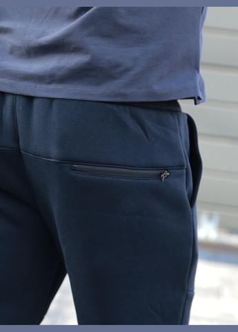 Штани чоловічі спортивні темно-сині на флісі зимові Wise Джогер (307152855)