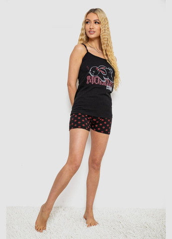 Чорна жіноча піжама з принтом 238r2936 Fashion 238R2639