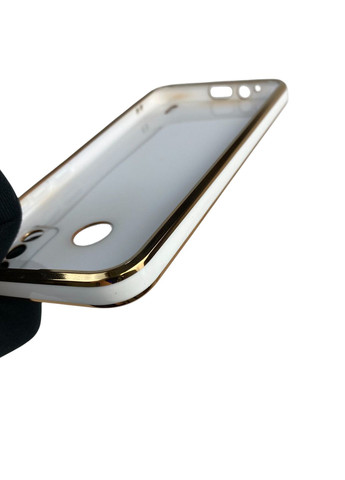 Чехол для Spark 6 Go KE5 с кольцом MagSafe с золотой окантовкой на техно спарк 6 го белый gs1 Tecno (366231133)