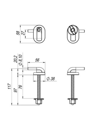 Кріплення до сидіння СУ6. 10.ЗП SoloPlast (299997958)