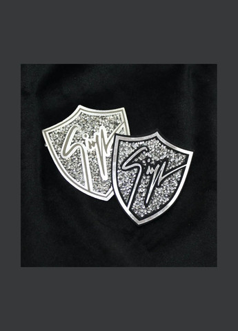 Нашивка з акриловим камінням "Zanotti" герб срібного кольору (519) No Brand (335812041)