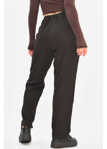 Штаны женские однотонные полубатальные черного цвета Let's Shop (366726258)