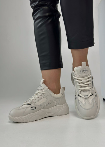 Кросівки жіночі шкіряні Lonza світло-сірі (298045480)