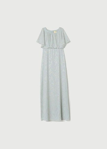 Бирюзовое длинное платье H&M