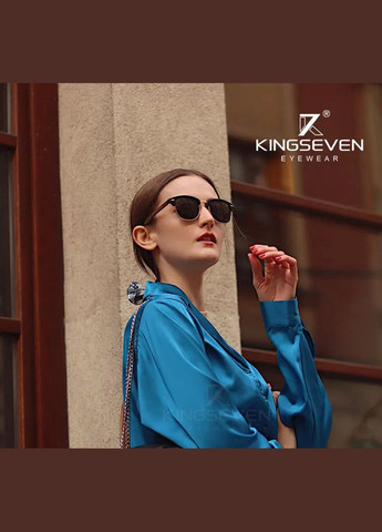 Поляризационные солнцезащитные очки для мужчин и женщин N5516 Black KINGSEVEN (303401579)