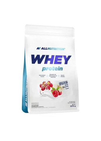 Сироватковий протеїн Whey Protein 2270г шоколадно-малиновий для набору м'язової маси білкова добавка Allnutrition (368988489)