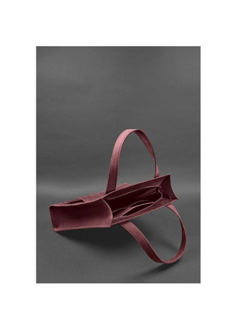 Кожаная сумка женская через плечо шоппер Бэтси с карманом бордовая BlankNote (302008162)