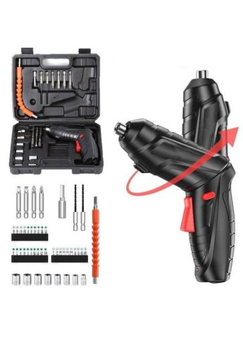 Електрична акумуляторна викрутка в кейсі з набором інструментів на 48 предметів 3.6V 1800mAh (2104618477) No Brand (322031304)