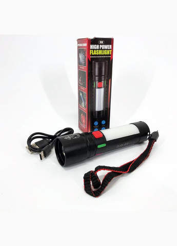 Ліхтар ручний тактичний акумуляторний потужний OM-236 світлодіодний 611-TG+COB(white+red) Bailong (352769391)