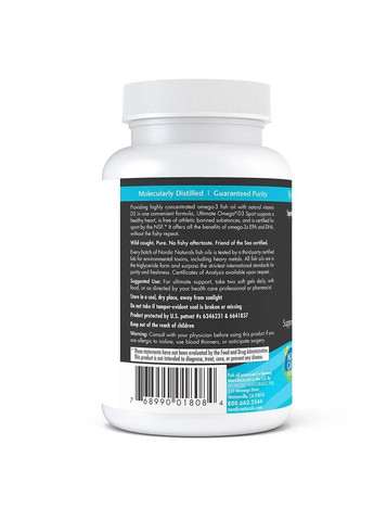 Омега-D3 спорт Ultimate Omega-D3 Sport 1000 МЕ 60 капсул Nordic Naturals (361118316)