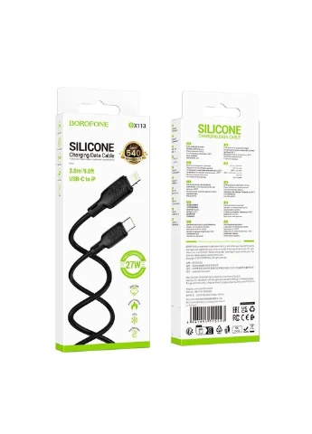 Дата кабель BX113 Lenny Type-C to Lightning 27W (3m) Borofone (388701295)