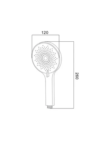 Лейка для ручного душа Niagara 32 120 мм круглая LDNIA32CRM47554 Chrome LIDZ (397564644)