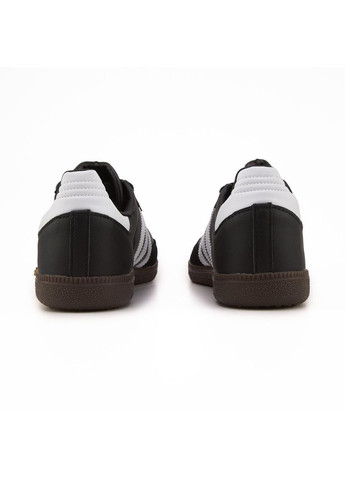 Чорні Осінні кросівки чоловічі adidas samba og black white premium адідас самба No Brand