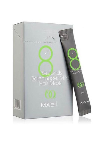 8 Seconds Маска пом'якшуюча для пошкодженого волосся Super Mild 8 мл (зелена) MASIL (369445272)