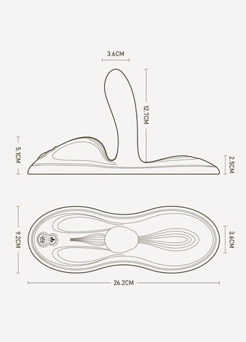 Sit-on-top смарт-вібратор – Flora Smart Vibrating Pad Velvet Purple, 9 моторів Zalo (303887911)