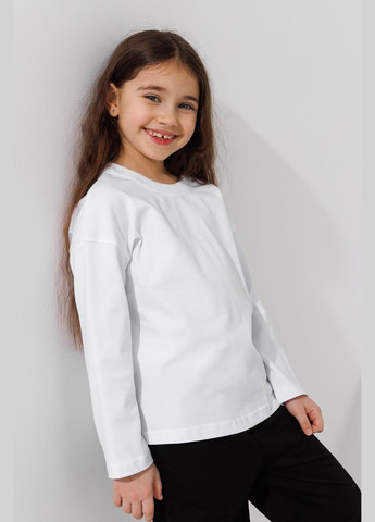 Белый демисезонный лонгслив LAWA однотонный