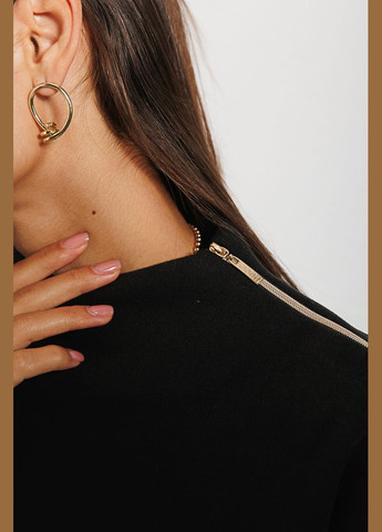 Женский теплый свитшот серый с молнией на плече Arjen - крой черный трикотаж - (289787298)